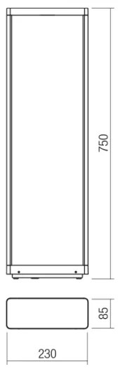 Redo 90582 - Lampada da esterno LED WAKE 8W/230V 3000K 75 cm IP65 antracite