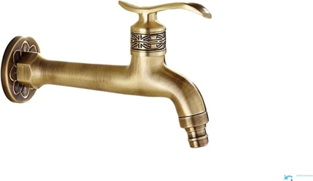 Rubinetto da bagno a parete EYN CW1347 per acqua fredda in più finiture, tra cui ottone anticato e marrone dorato