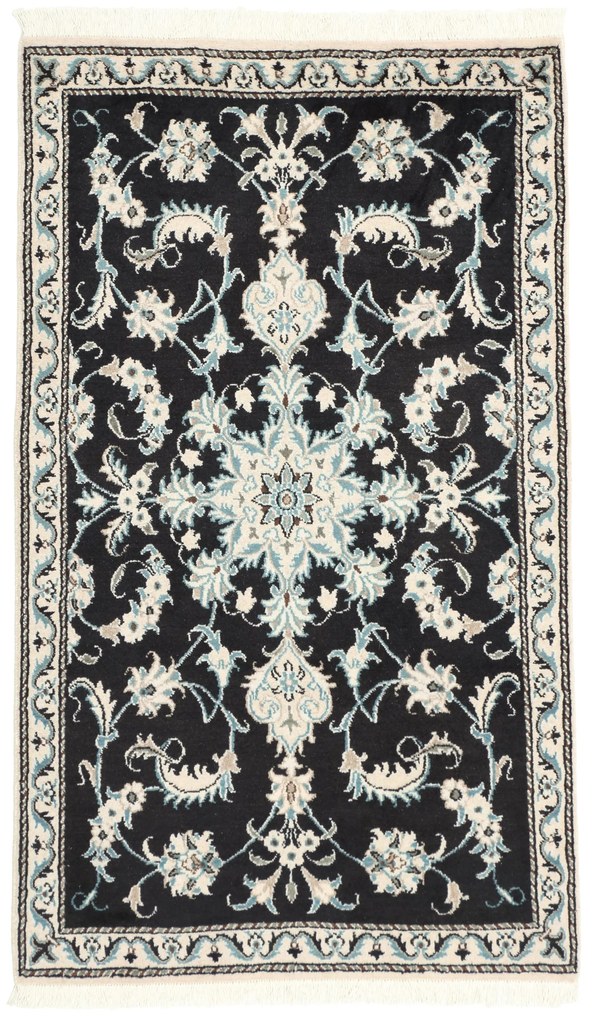 Nain Tappeto persiano 150 x 90 Blu (Iran) Annodato A Mano