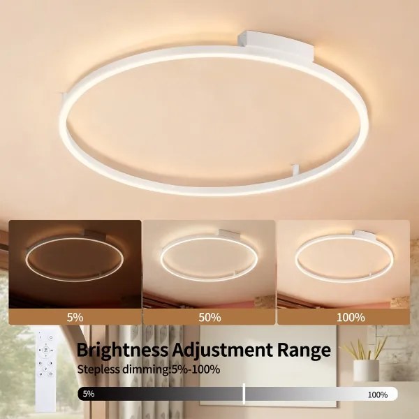 Brilagi - Lampada LED dimmerabile PORTOFINO LED/60W/230V Ø 80 cm bianca + telecomando