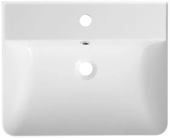 Sapho - Lavabo sospeso 50x40 cm in marmo ricostituito/bianco