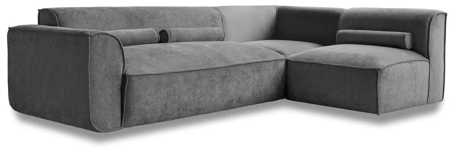 Divano angolare componibile grigio (con penisola a destra) Flex Felix – Miuform