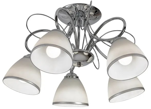 Brilagi - Lampadario a plafone FRED 5xE27/60W/230V Ø 59 cm cromo lucido