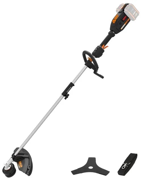 Decespugliatore a batteria brushless 40V in polipropilene WORX Powershare WG186E.92 impugnatura a D, testa in nylon 2 fili, batteria non inclusa