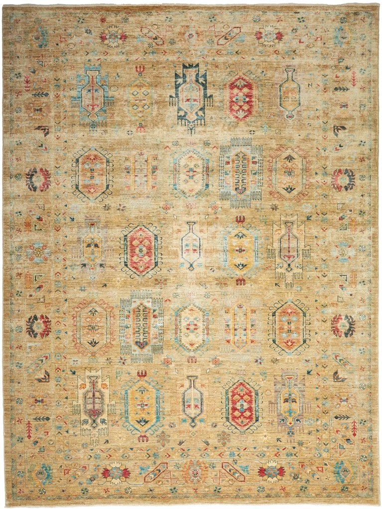 Samarkand Tappeto orientale 250 x 340 Verde (Pakistan) Annodato A Mano