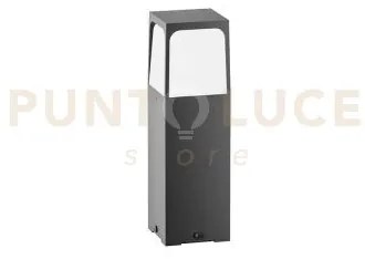 Ges2031- paletto h.30cm 1 luce attacco e27  ip44 in alluminio grigi...