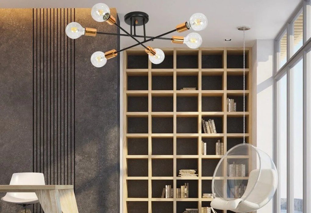 Lampadario VEKEN 6B BLACK