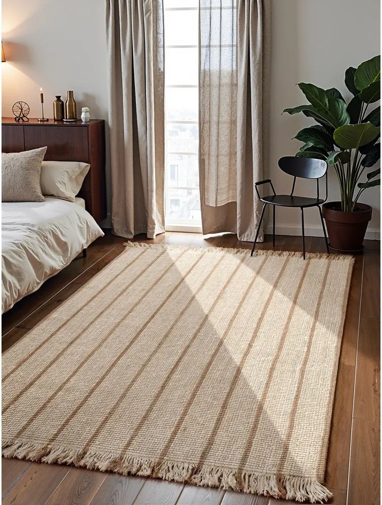 Tappeto in juta tessuto a mano color crema 160x230 cm Harvest Sierra - Elle Decoration