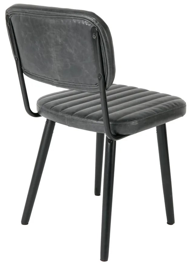 Sedia da pranzo nera Jake Worn - White Label