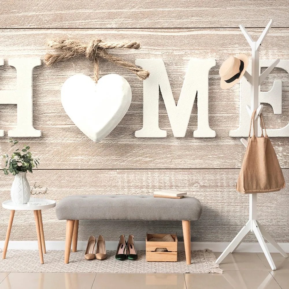 Carta da parati autoadesiva – Scritta Home in stile vintage