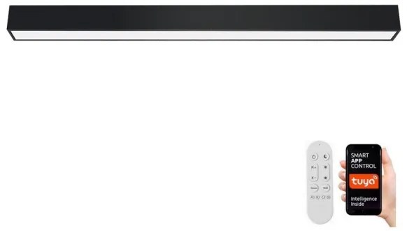 Immax NEO 07256L - Luce LED dimmerabile LUNGO 38W/230V Wi-Fi Tuya nero + +TC