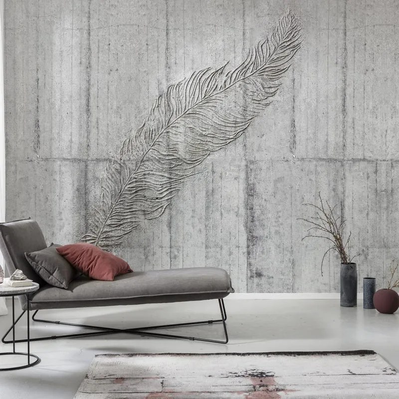 Fotomurale Concrete feather, multicolore