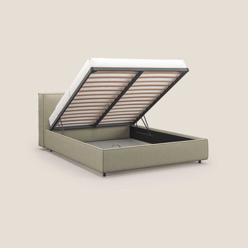 Cocoon letto imbottito contenitore sfoderabile in bouclet impermeabile T07 beige
