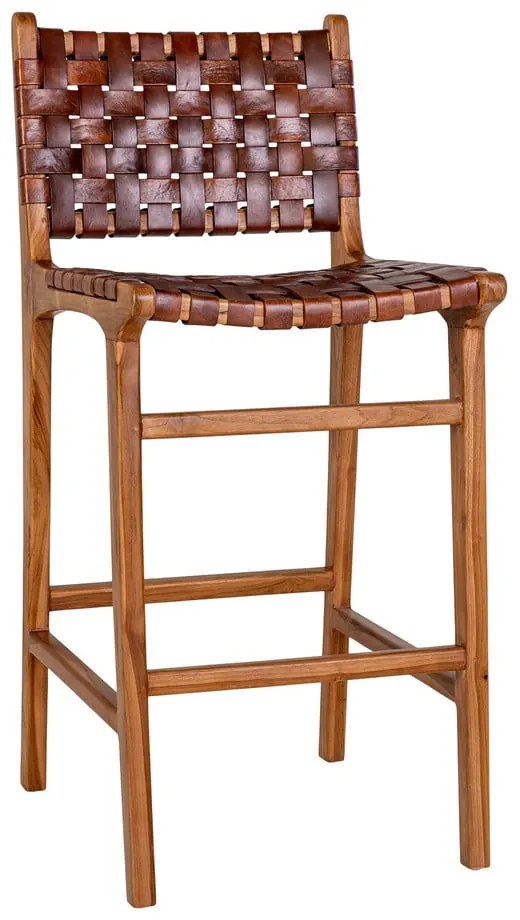 Sgabello da bar in teak marrone 101 cm Perugia - House Nordic