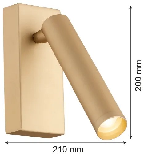 Argon 8326 - Luce Spot da parete a LED RIO LED/4,2W/230V 3000K oro