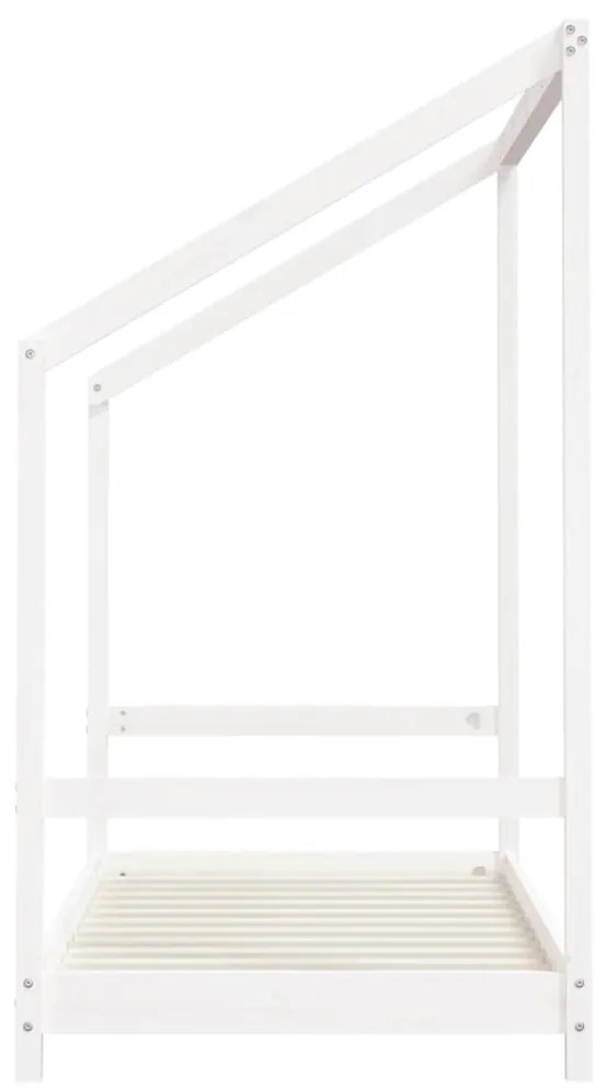 Giroletto per bambini bianco 2x(80x160)cm legno massello pino