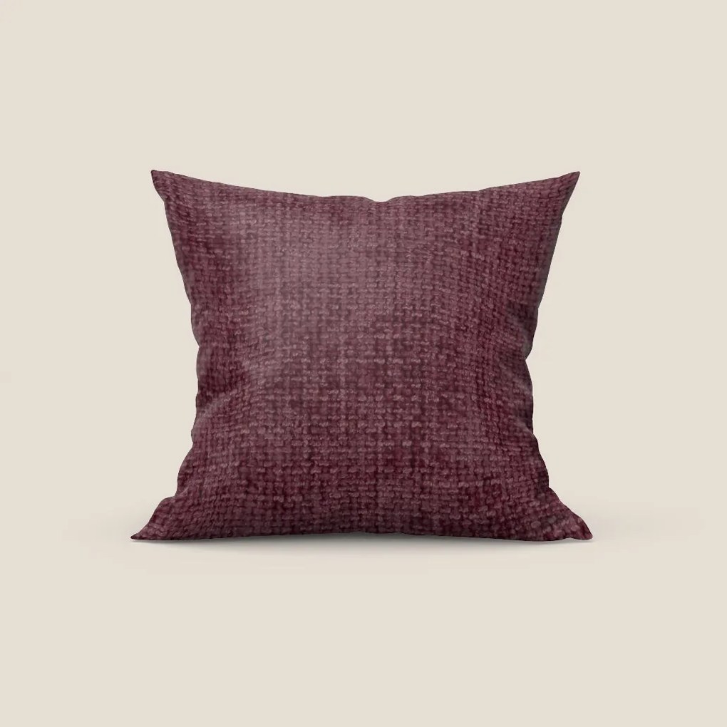 Montana cuscino disponibile in diversi colori realizzato in morbido tessuto a trama grossa impermeabile T10 bordeaux