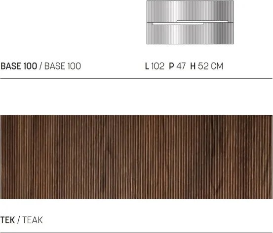 Mobile bagno da 100 cm sospeso 2 cassetti Tek - RIGHE