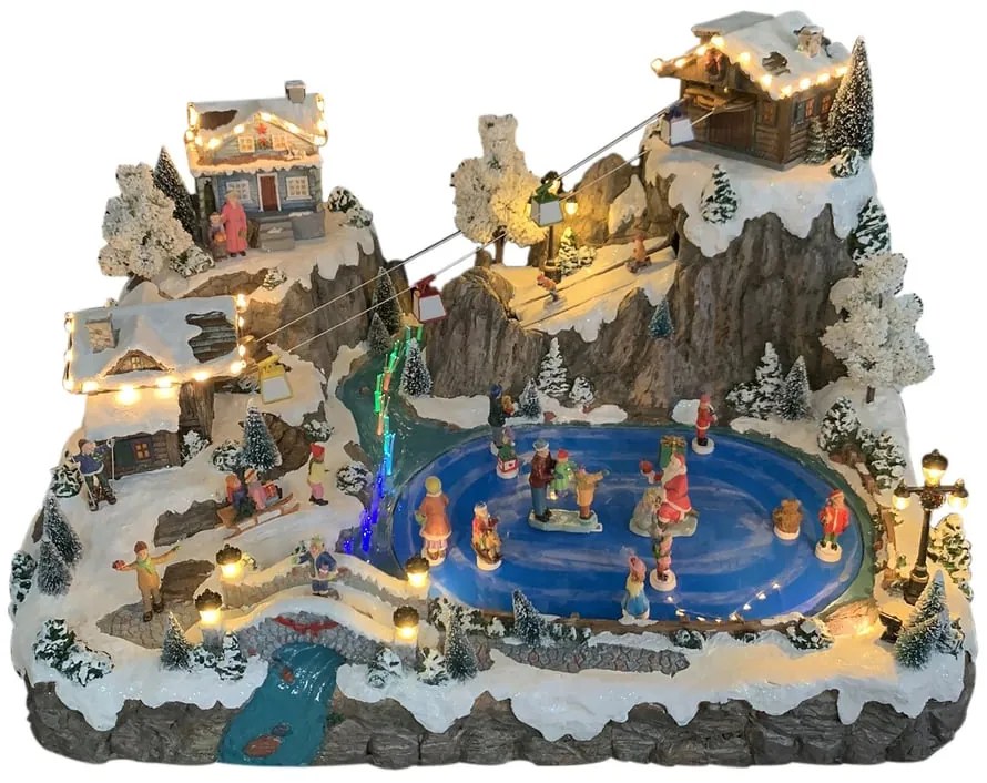 Villaggio di Natale Funivia e lago H 50 cm