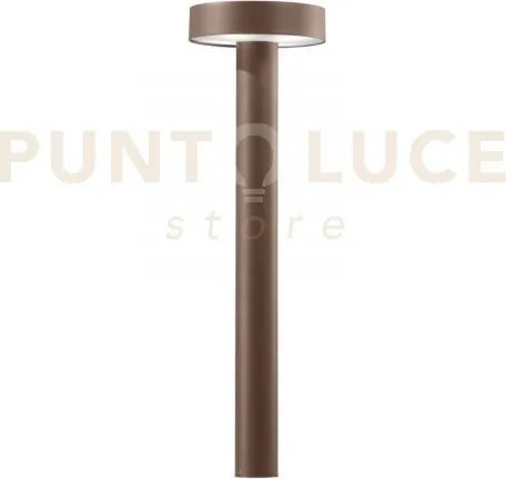 Palo underwood corten 4 luci attacco g9 ip65 21x70cm in metallo