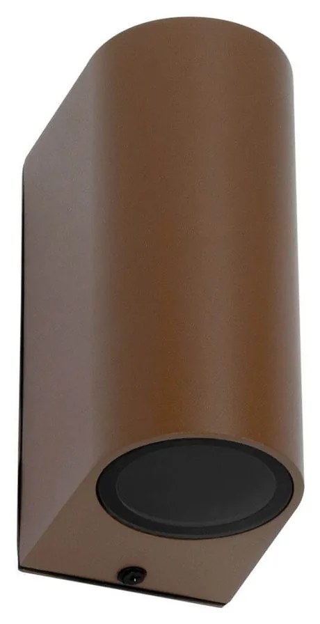 Applique da Esterno Bidirezione IP65 GU10 Stondata Corten - Mattone
