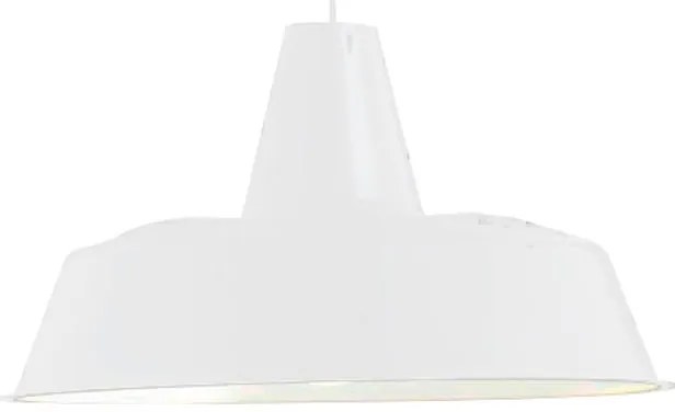 Lampadario Industriale Duna bianco paralume bianco E27 Ø35cm LUMICOM