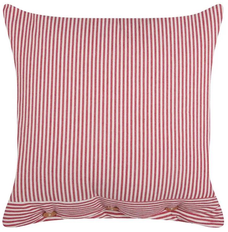 Cuscino decorativo cotone rosso e bianco 45 x 45 cm AALITA Beliani