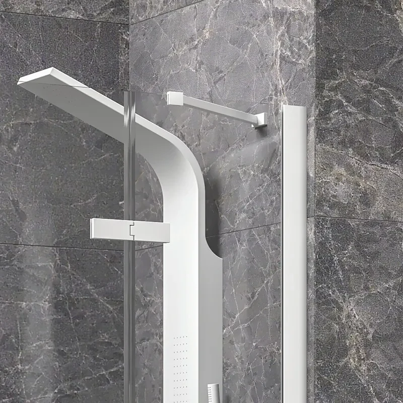 Kamalu - Box doccia 70x120 bianco opaco doppio battente | KT1000B