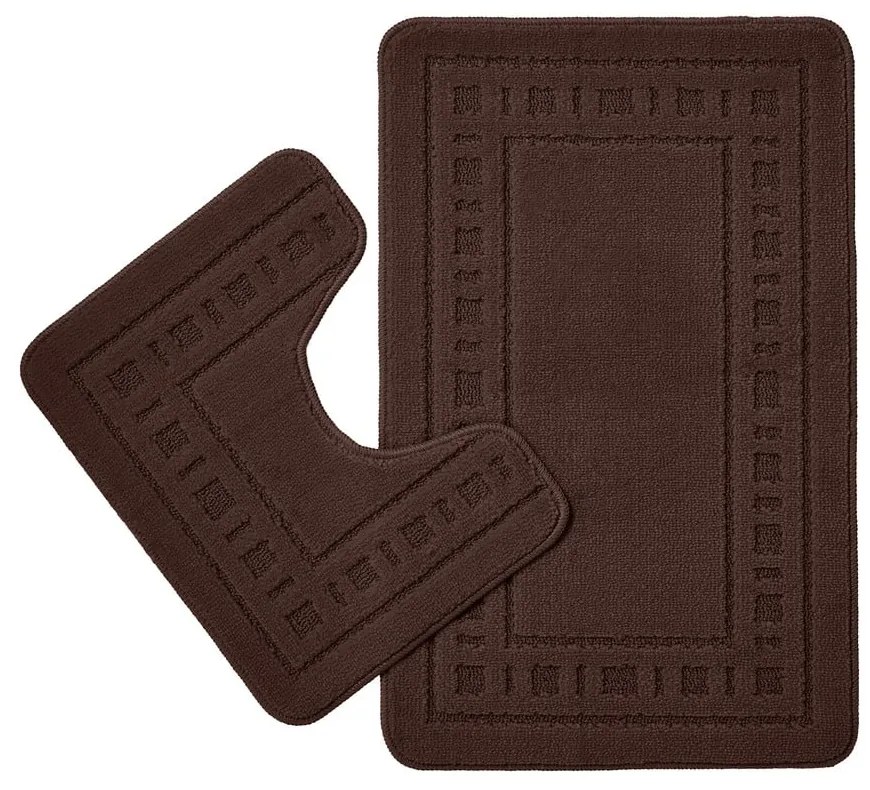 Set di tappetini per il bagno marrone scuro 2 pz per WC 50x80 cm Armoni – Catherine Lansfield