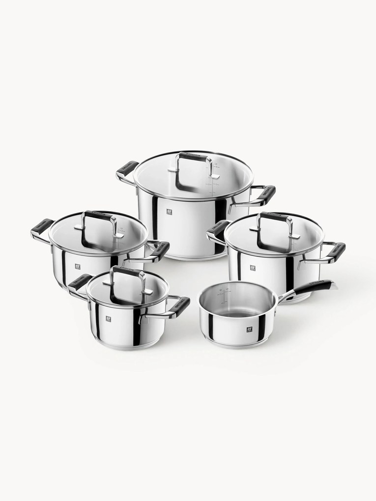 Batteria di pentole in acciaio inossidabile Poletto, set da 5