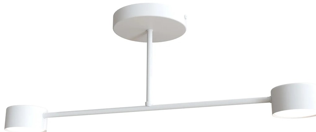 Plafoniera Moderna Thor 2 Luci Bianca