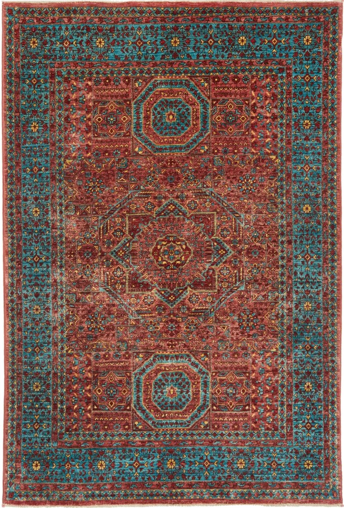 Mamluk Tappeto orientale 190 x 130 Rosso (Pakistan) Annodato A Mano