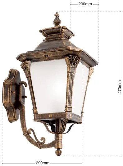 Orion - Applique da esterno AIKO 1xE27/60W/230V IP23 bronzo/patina