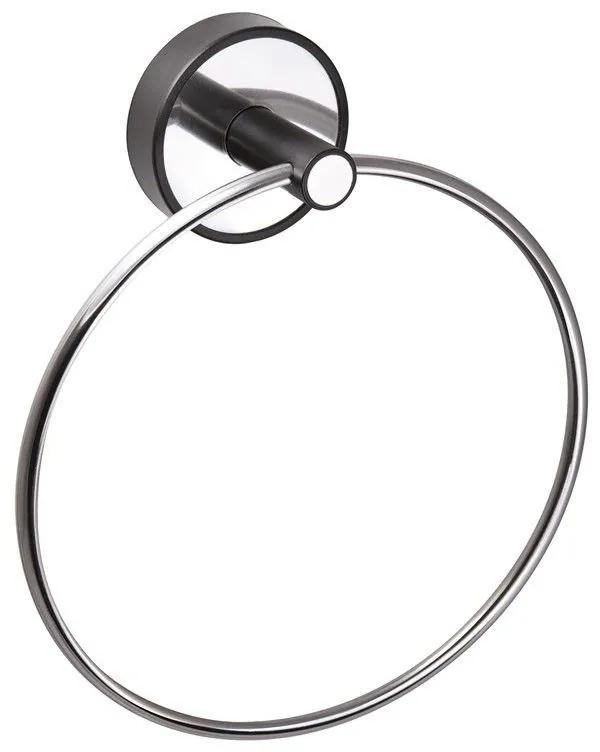 Kamalu - portasalvietta anello finitura nera in acciaio linea kaman nico-05
