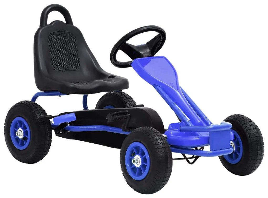 Go Kart a Pedali con Pneumatici, Blu