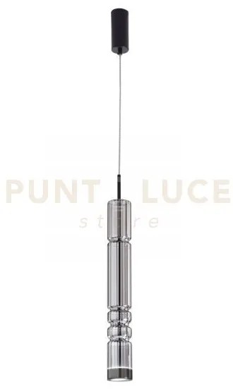 Lampadario a sospensione led crookes fume' 8w 800lm 3000k 8x8x234cm...