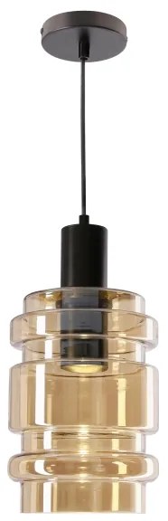 Lampadario a sospensione con cavo RADON 1xE27/40W/230V beige fumé