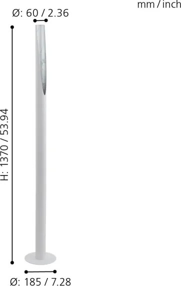 Eglo 97582 - Lampada LED da terra BARBOTTO 1xGU10/4,5W/230V