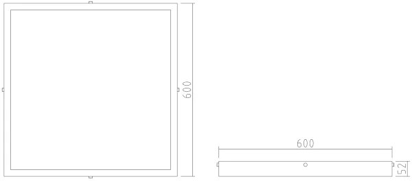 APLED - LED Surface-mounted panel QUADRA LED/40W/230V 4000K 60x60cm IP41