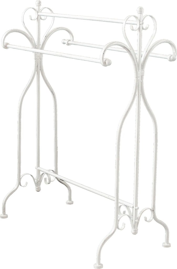 porta asciugamani stile provenzale in ferro verniciato cm 68 x 37 x 90 h