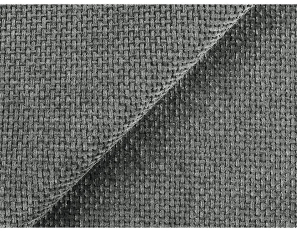 Divano angolare grigio allungabile/con contenitore (con penisola a sinistra/con chaise lounge) con rivestimento in ciniglia Mele – Makamii