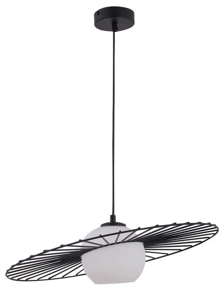 Lampadario su filo SOL 1xE27/60W/230V nero