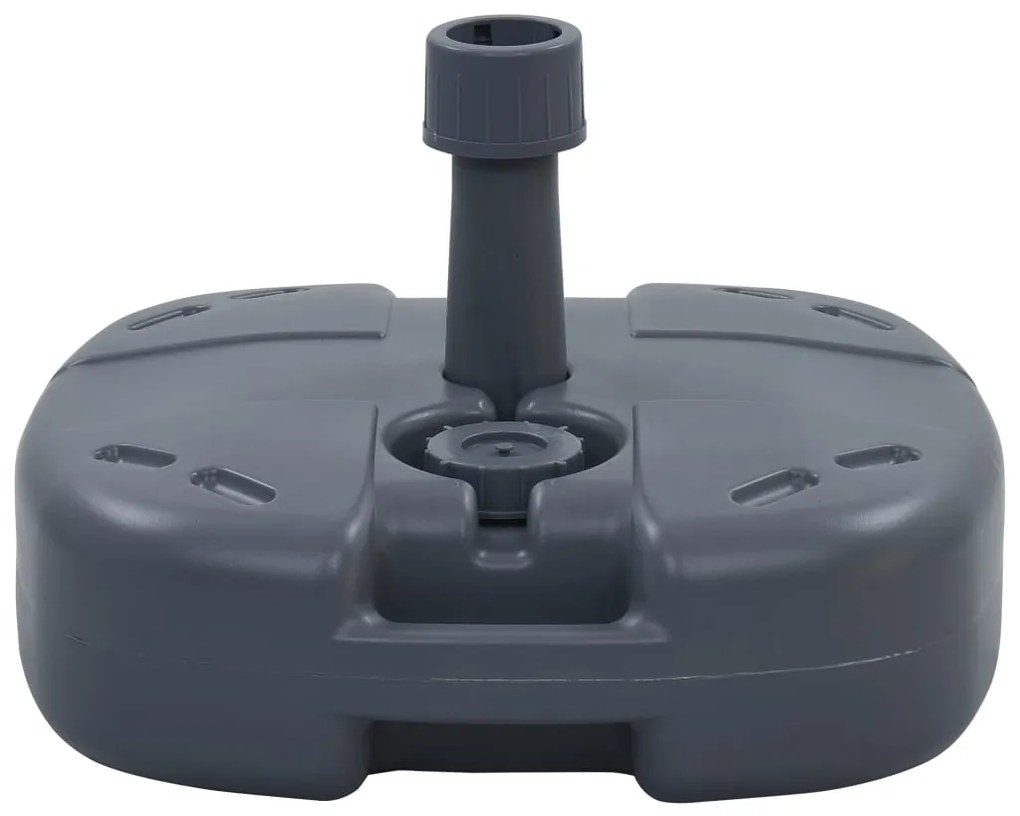 Base Ombrellone Portatile Grigia Riempibile Con Sabbia/acqua /