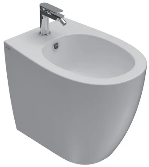 Globo 4all Multi 2.0 Bidet monoforo filo parete A pavimento in ceramica Bianco Lucido