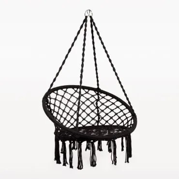 Poltrona Pensile Da Giardino Bahli Nero - Sklum