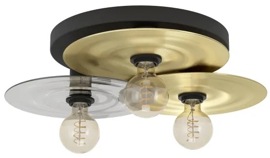 Eglo 44027 - Plafoniera LINTMILL 3xE27/40W/230V oro/nero