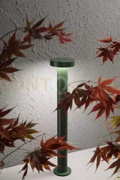 Stool paletto in alluminio verde opaco led 12w 3000k 960lm h.60cm