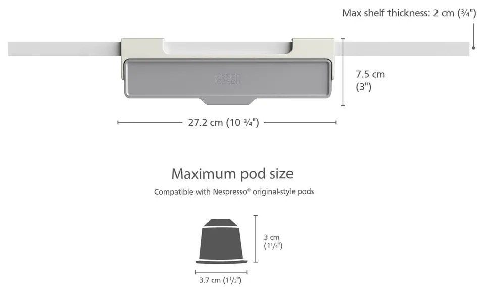 Supporto per capsule grigio CupboardStore - Joseph Joseph