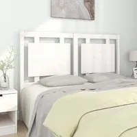 Testiera per Letto Bianca 140,5x4x100 cm Legno Massello di Pino 817936