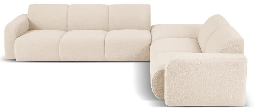 Divano angolare beige in tessuto bouclé (angolo destro) Molino - Micadoni Home
